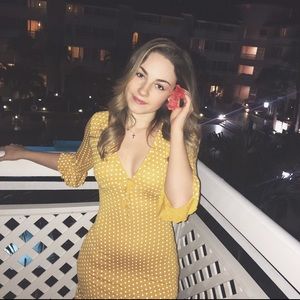 Missguided long sleeve polka dot mini dress